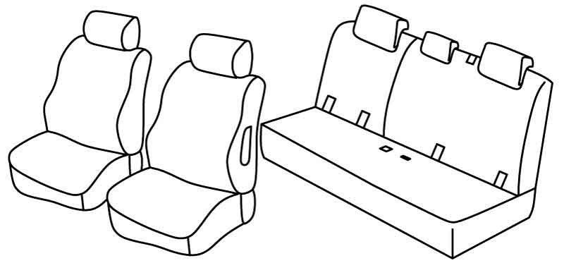 Set coprisedili Superior - Nero/Grigio - su misura per Mitsubishi Space Star 5p (04/13>)