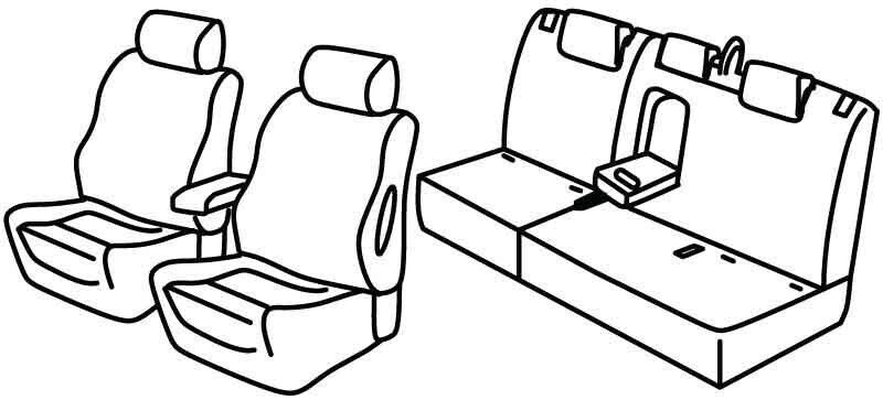 Set coprisedili Superior - Nocciola - su misura per Mitsubishi Eclipse Cross (01/18>)