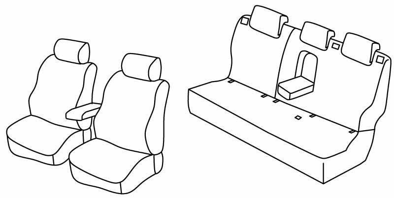 Set coprisedili Superior - Nero/Grigio - su misura per Nissan Qashqai (02/14>07/17)