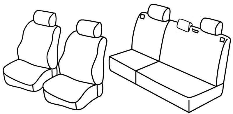 Set coprisedili Superior - Beige - su misura per Nissan X-Trail (07/07>05/14)