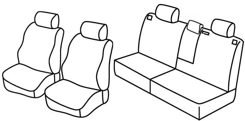 Set coprisedili Superior - Beige - su misura per Nissan X-Trail (07/07>05/14)
