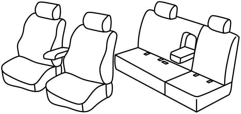 Set coprisedili Superior - Beige - su misura per Nissan Navara 4p (01/05>07/14)