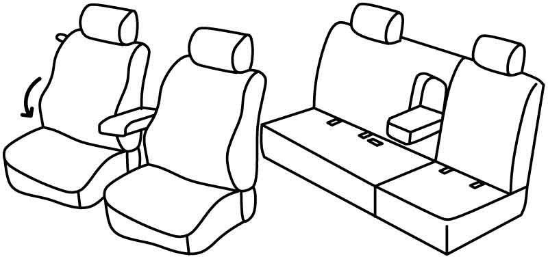Set coprisedili Superior - Beige - su misura per Nissan Navara 4p (01/05>07/14)