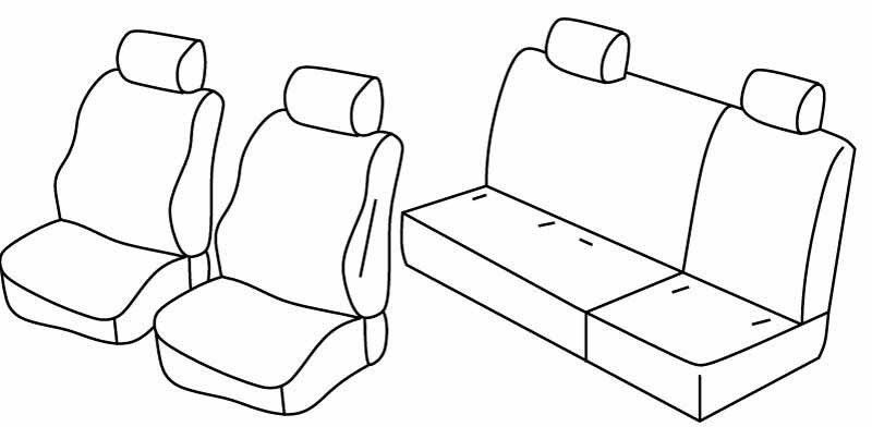 Set coprisedili Superior - Nocciola - su misura per Nissan Navara 4p (01/05>07/14) Dal 2010