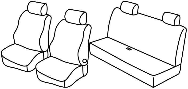 Set coprisedili Superior - Nocciola - su misura per Nissan Navara 4p (01/05>07/14)