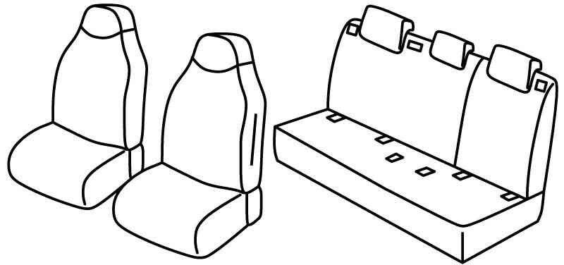 Set coprisedili Superior - Nero/Grigio - su misura per Nissan Juke (12/19>)