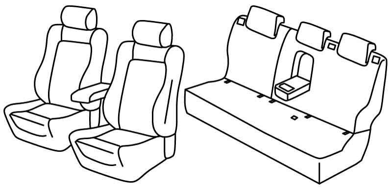 Set coprisedili Superior - Grigio/Nero - su misura per Nissan Qashqai (08/17>03/21) N-Connecta