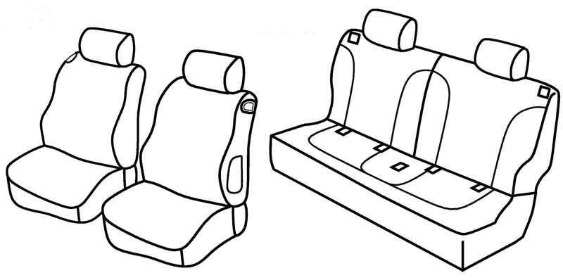 Set coprisedili Superior - Nocciola - su misura per Opel Adam (02/13>12/19)
