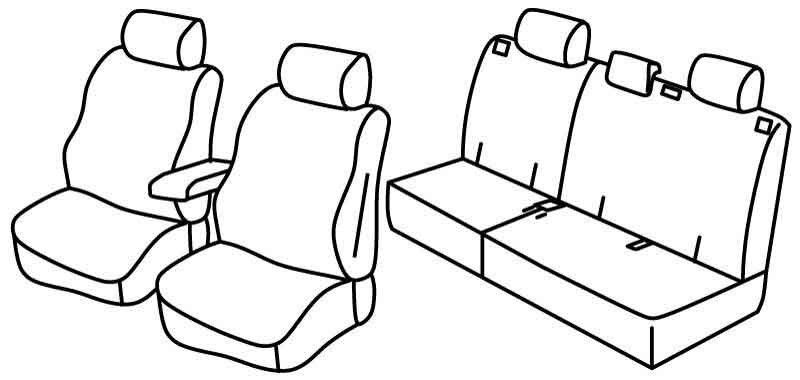 Set coprisedili Superior - Nero/Grigio - su misura per Opel Antara (11/06>05/17)