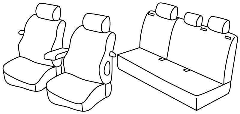 Set coprisedili Superior - Beige - su misura per Opel Astra H GTC (04/05>08/11)