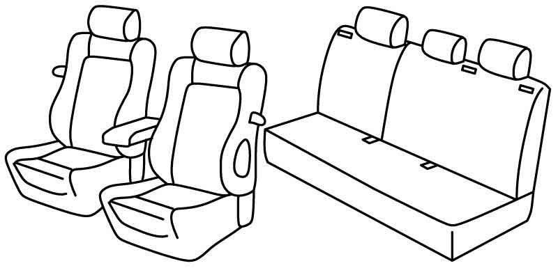 Set coprisedili Superior - Beige - su misura per Opel Astra H GTC (04/05>08/11)