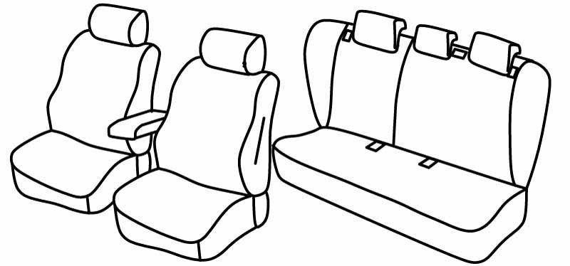 Set coprisedili Superior - Nero/Grigio - su misura per Opel Insignia 4p (02/09>10/13)