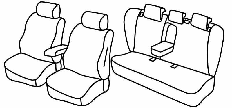 Set coprisedili Superior - Grigio/Nero - su misura per Opel Insignia 4p (02/09>10/13)