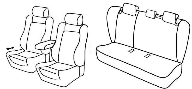 Set coprisedili Superior - Nero/Grigio - su misura per Opel Insignia 4p (02/09>10/13)