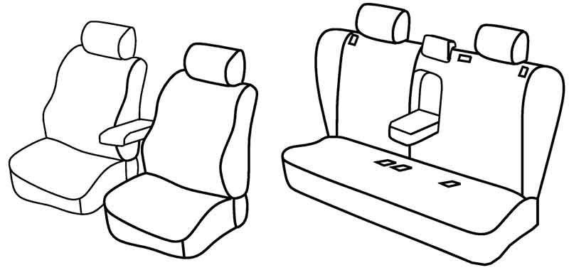 Set coprisedili Superior - Nocciola - su misura per Opel Vectra 5p (10/02>01/09)