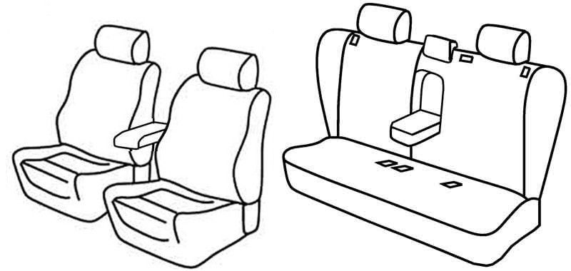 Set coprisedili Superior - Nocciola - su misura per Opel Vectra 5p (10/02>01/09)