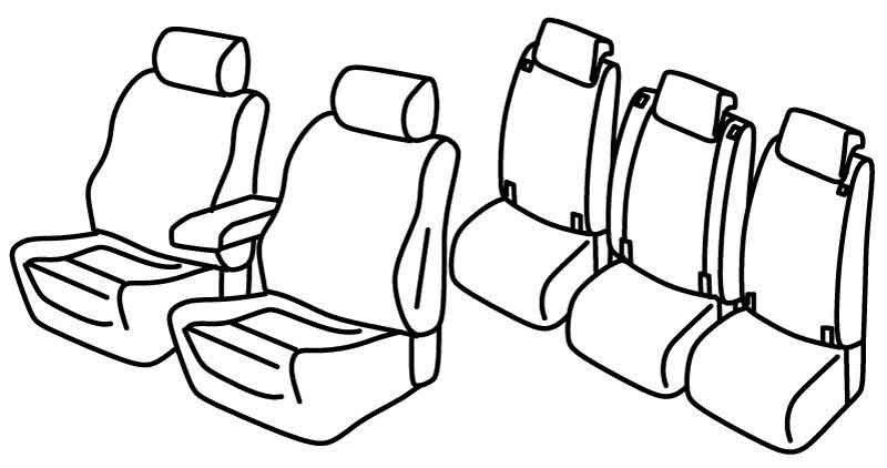 Set coprisedili Superior - Nocciola - su misura per Opel Zafira Tourer (11/11>12/19) Exclusive