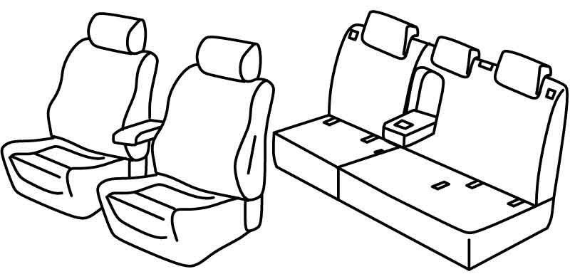 Set coprisedili Superior - Beige - su misura per Opel Grandland X (07/17>06/21) Innovation - Opel Grandland (07/21>) Innovation