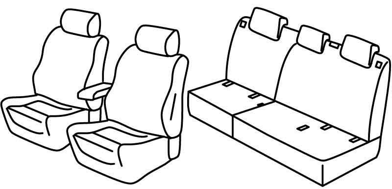 Set coprisedili Superior - Beige - su misura per Opel Grandland X (07/17>06/21)  - Opel Grandland (07/21>)