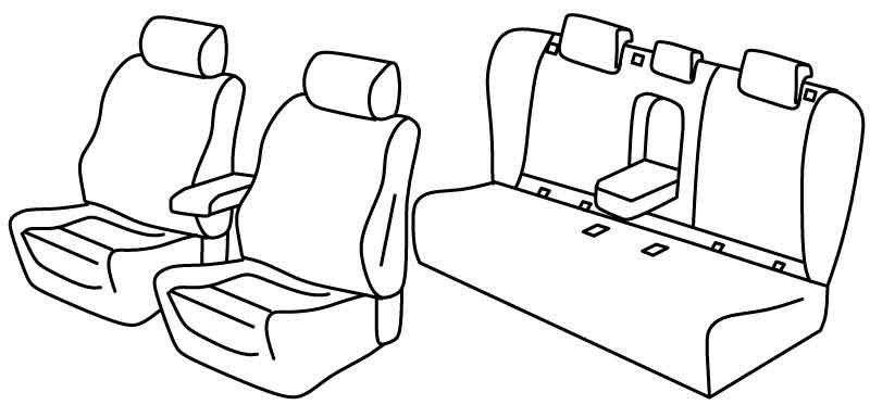 Set coprisedili Superior - Nero/Blu - su misura per Opel Insignia Sports Tourer (05/17>)
