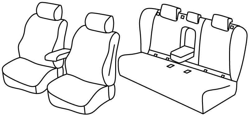 Set coprisedili Superior - Nero/Blu - su misura per Opel Insignia Sports Tourer (05/17>)