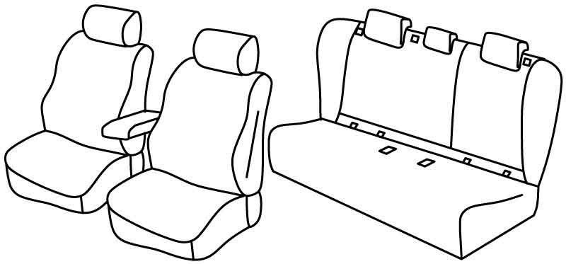 Set coprisedili Superior - Nero/Blu - su misura per Opel Insignia Sports Tourer (05/17>)