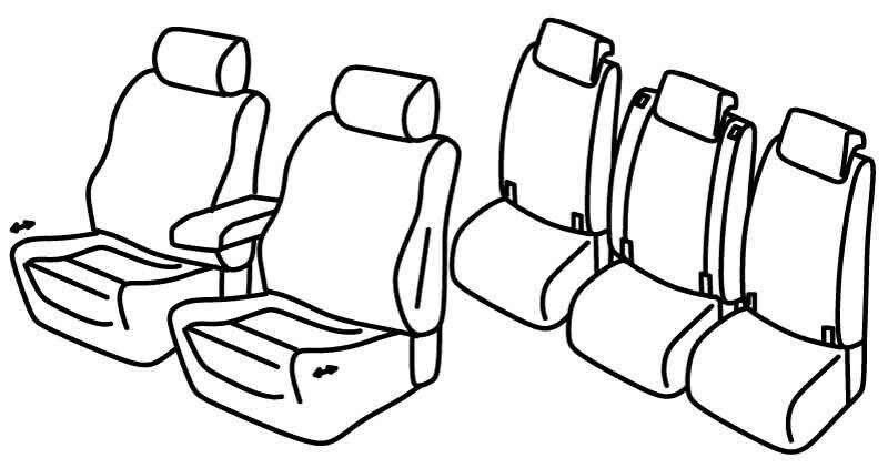 Set coprisedili Superior - Nocciola - su misura per Opel Zafira Tourer (11/11>12/19)
