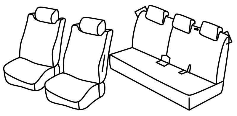 Set coprisedili Superior - Nocciola - su misura per Renault Captur (05/13>11/19)