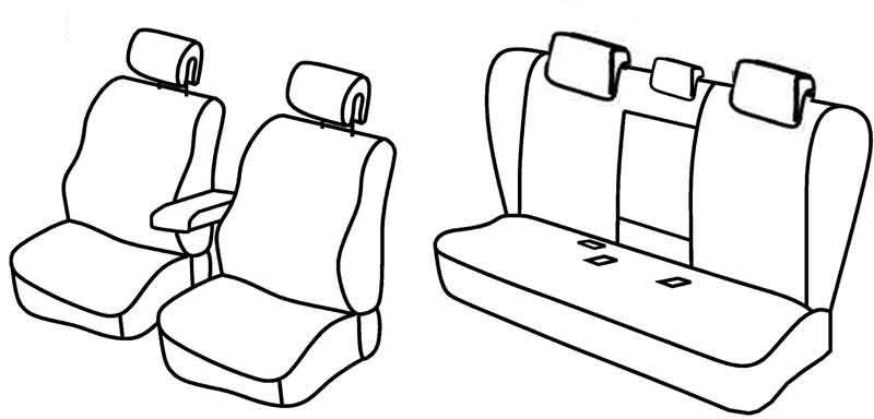 Set coprisedili Superior - Beige - su misura per Renault Laguna III Sportour (10/07>04/13)