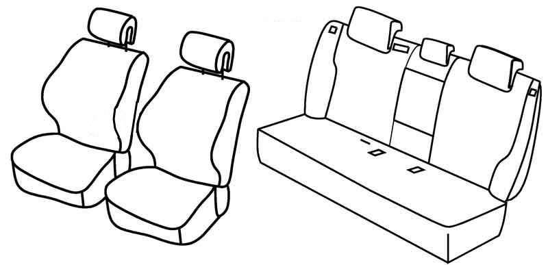 Set coprisedili Superior - Beige - su misura per Renault Laguna III 5p (11/10>04/13) Black edition