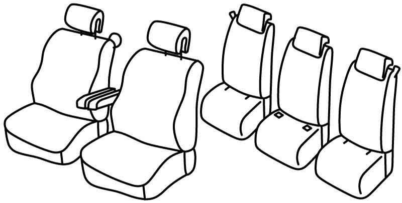 Set coprisedili Superior - Nocciola - su misura per Renault Scenic (06/03>08/09)
