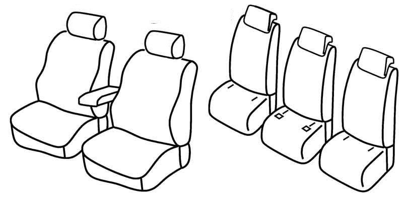 Set coprisedili Superior - Nocciola - su misura per Renault Scenic X-Mod 5 posti (09/09>09/16)