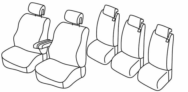 Set coprisedili Superior - Grigio/Nero - su misura per Renault Espace (09/12>04/15)