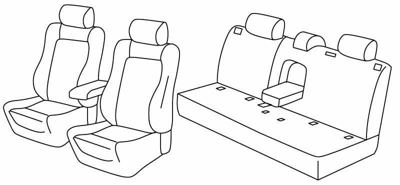 Set coprisedili Superior - Nero/Grigio - su misura per Renault Kadjar (06/15>)