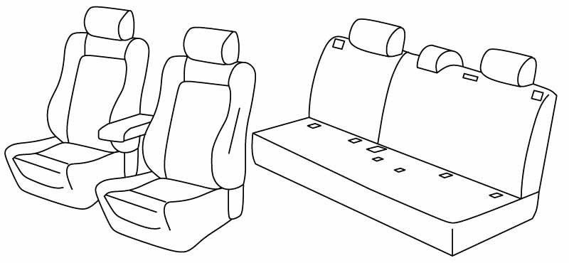 Set coprisedili Superior - Beige - su misura per Renault Kadjar (06/15>) Zen