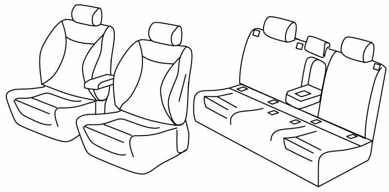 Set coprisedili Superior - Nocciola - su misura per Renault Megane IV Berlina (01/16>)