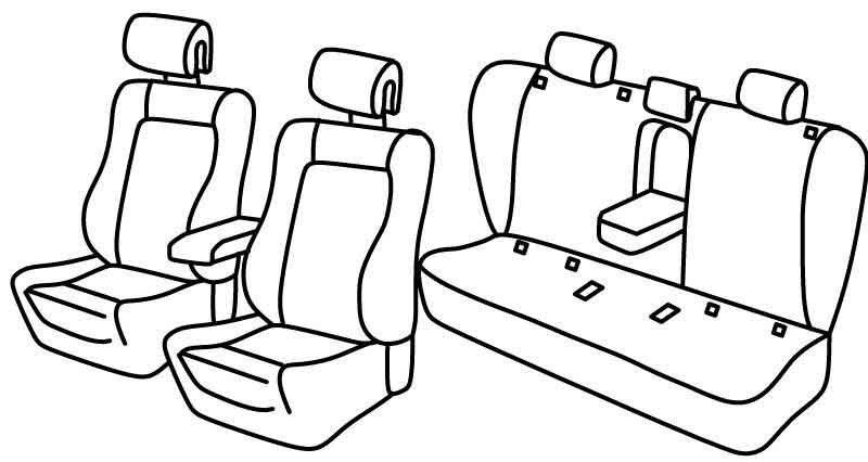 Set coprisedili Superior - Nocciola - su misura per Renault Talisman 4p (02/16>12/20)