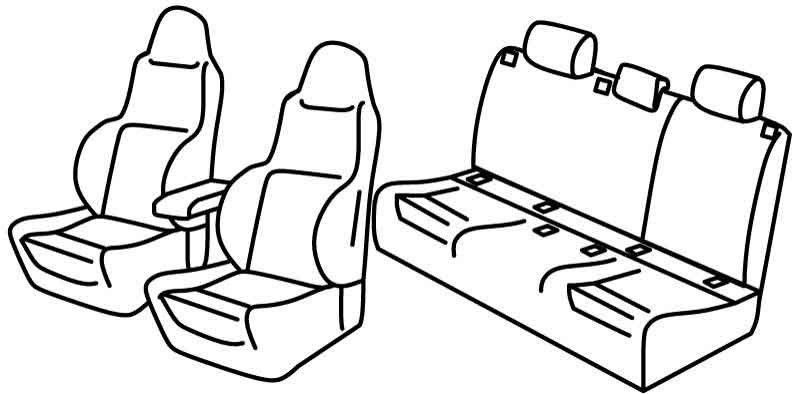 Set coprisedili Superior - Beige - su misura per Renault Megane IV Berlina (01/16>) GT Line