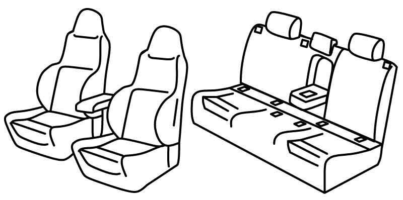 Set coprisedili Superior - Nocciola - su misura per Renault Megane IV Berlina (01/16>) GT Line