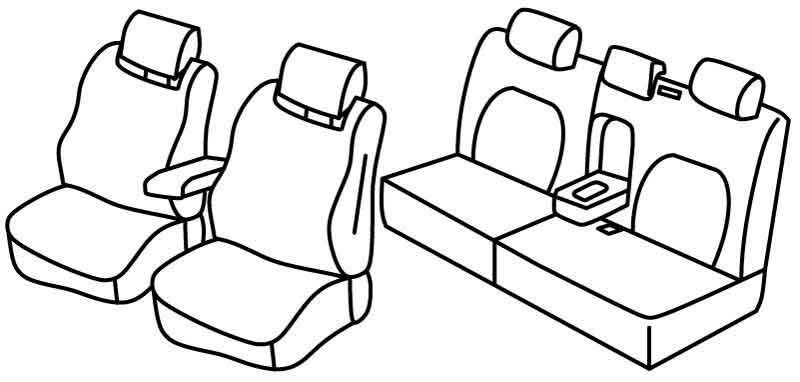 Set coprisedili Superior - Grigio/Nero - su misura per Seat Altea (04/04>12/14)