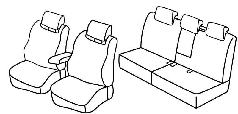 Set coprisedili Superior - Nero/Grigio - su misura per Seat Altea XL (01/07>06/15)