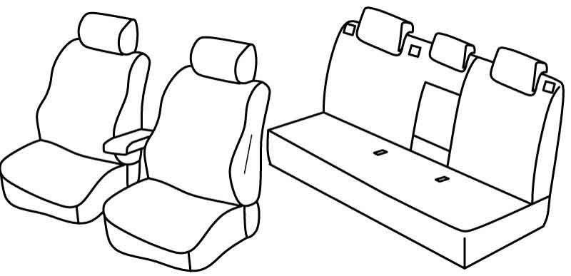 Set coprisedili Superior - Beige - su misura per Seat Toledo (01/13>07/15)