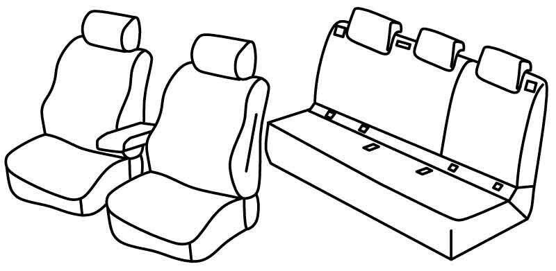 Set coprisedili Superior - Beige - su misura per Seat Arona (11/17>) Style