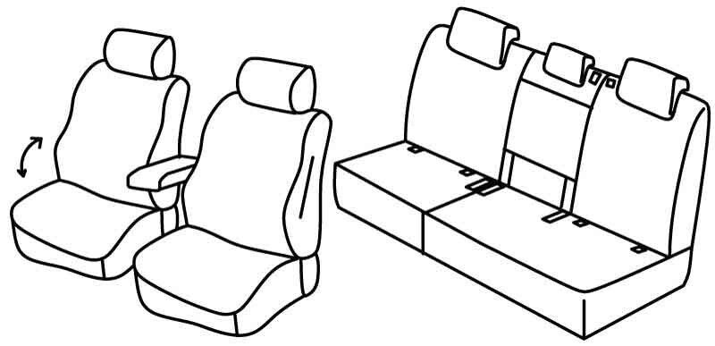 Set coprisedili Superior - Nocciola - su misura per Seat Tarraco (01/19>) FR