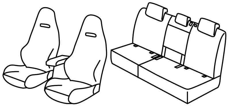 Set coprisedili Superior - Nero/Grigio - su misura per Seat Tarraco (01/19>) FR