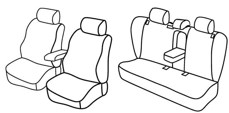 Set coprisedili Superior - Beige - su misura per Skoda Octavia 5p (09/04>02/13)