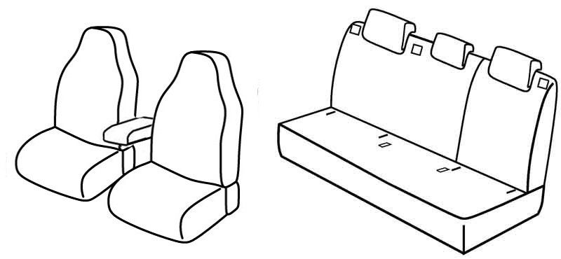 Set coprisedili Superior - Grigio/Nero - su misura per Skoda Rapid 5p (01/13>12/14) Ambition Plus
