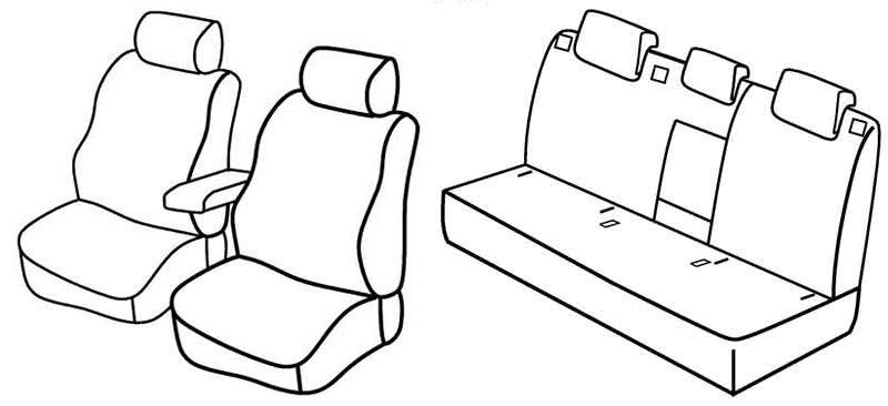 Set coprisedili Superior - Grigio/Nero - su misura per Skoda Rapid 5p (01/13>12/14)