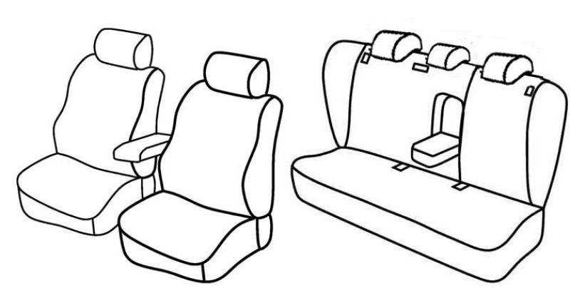 Set coprisedili Superior - Beige - su misura per Skoda Superb 4p (09/08>08/13)