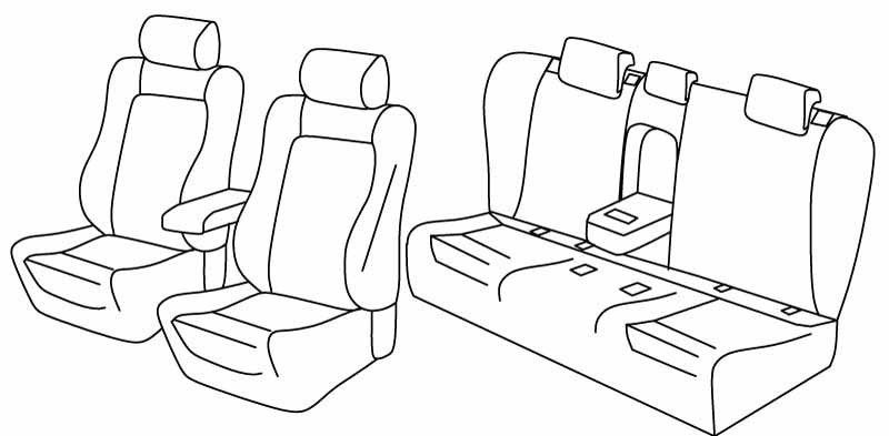 Set coprisedili Superior - Grigio/Nero - su misura per Skoda Superb 4p (07/15>) Active, Style